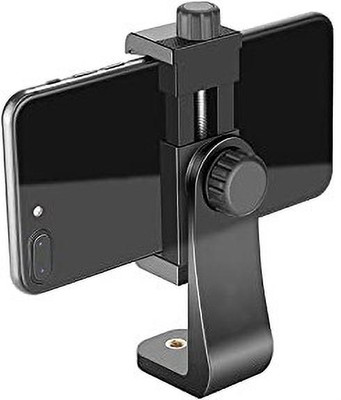 BUFONA Heavy duty Universal 1/4 Screw Hole Mobile Phone Clip Bracket Holder Mount Tripod Monopod Stand 360 Degree Rotatable Mobile Phone Clamp Holder for Tripod Monopod Selfie Stick Clip Holder Tripod Mount Attachment Mobile Clip Stand Tripod Mount Adapter| Tripod Mobile Holder| Tripod Phone Mount C