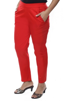 Anukriti Tapered Women Red Trousers