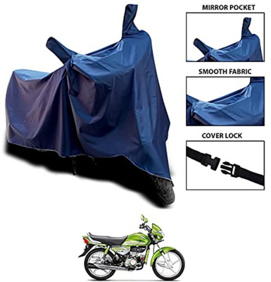 KEDIT Two Wheeler Cover for Hero(HF Deluxe Eco, Blue)