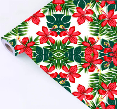 ASA PRINT SOLUTION Floral & Botanical Green, Red Wallpaper(228 cm x 40 cm)