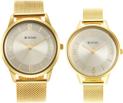 Titan 18062648YM01 Neo Bandhan III Analog Watch  - For Couple