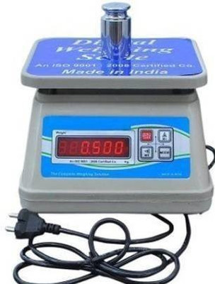 SOYEN ABS 30KG x 1 gram Weight Machine Double Side Display With ABS Body And Rechargeable BatteryABS 30KG x 1 gram Weight Machine Double Side Display With ABS Body And Rechargeable Battery Weighing Scale(White, Blue)