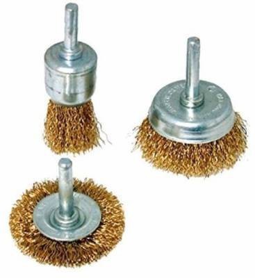 Sauran Multipurpose Wire Brush Set To Remove Paint, Dust, Dirt - Set of 3pc Wheel Brush(Pack of 3)