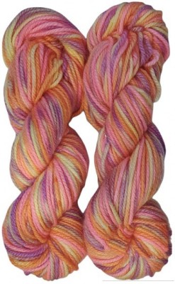 JEFFY Oswal Varsha Motu Thick Chunky Wool Hand Knitting Yarn Multi Colour (Hanks-300gms) Shade No-51