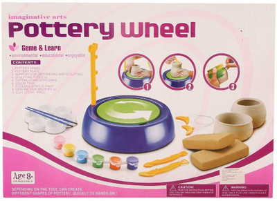 DEZIINE Pottery Wheel for Kids with Clay,Developing Artistic Skill and Talent in Your Child
