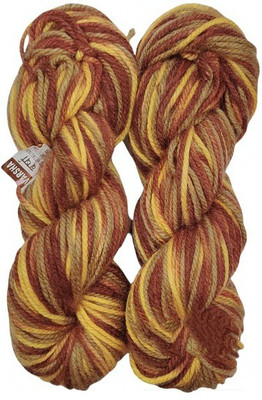 JEFFY Oswal Varsha Motu Thick Chunky Wool Hand Knitting Yarn Multi Colour (Hanks-400gms) Shade No-49