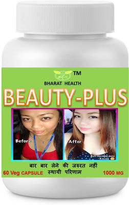 BHARAT HEALTH BEAUTY PLUS 1000 MG AYURVEDIC CAPSULES FOR GLOWING SKIN, SPOT FREE FACE AND FAIR SKIN 60 CAPSULE (PACK OF 1)