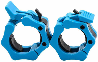 YMD Olympic Rod Locks barbell clamp light blue Weight Lifting Bar(Black)