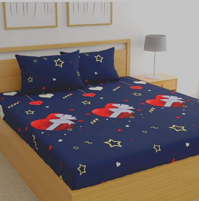 Flipkart SmartBuy 144 TC Microfiber Double Printed Flat Bedsheet(Pack of 1, Multicolor)