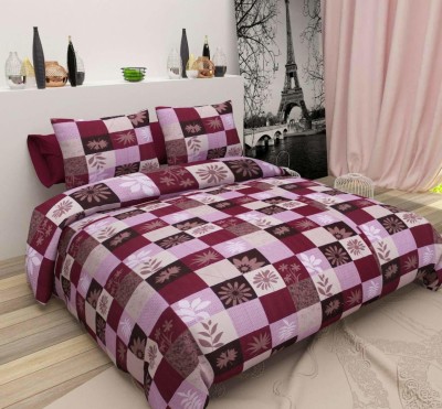 Flipkart SmartBuy 144 TC Microfiber Double Checkered Flat Bedsheet(Pack of 1, Multicolor)