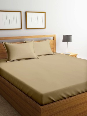 Flipkart SmartBuy 185 TC Polycotton Double Solid Flat Bedsheet(Pack of 1, PLAIN DBbrown_9)