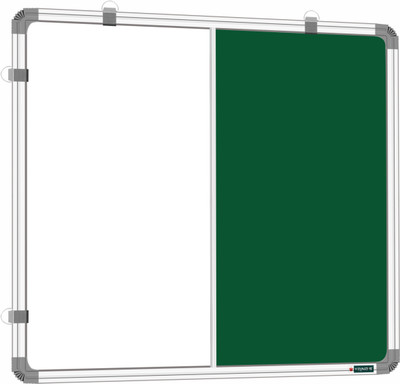 YAJNAS 2X2 Feet Premium Combination Board (Non - Magnetic Whiteboard With Green ChalkBoard) For Home, Office And School. Heavy-Duty Aluminium Frame (Pack Of 1 Board)| Color - White & Green White, Green board(60 cm x 60 cm) YAJNAS 2X2 Feet Premium Combination Board (Non - Magnetic Whiteboard With Green ChalkBoard) For Home, Office And School. Heavy-Duty Aluminium Frame (Pack Of 1 Board)| Color - White & Green White, Green board(60 cm x 60 cm)