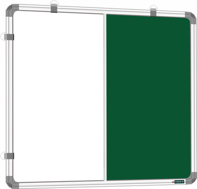 YAJNAS 2X2 Feet Premium Combination Board (Non - Magnetic Whiteboard With Green ChalkBoard) For Home, Office And School. Heavy-Duty Aluminium Frame (Pack Of 1 Board)| Colour - White & Green White, Green board(60 cm x 60 cm) YAJNAS 2X2 Feet Premium Combination Board (Non - Magnetic Whiteboard With Green ChalkBoard) For Home, Office And School. Heavy-Duty Aluminium Frame (Pack Of 1 Board)| Colour - White & Green White, Green board(60 cm x 60 cm)