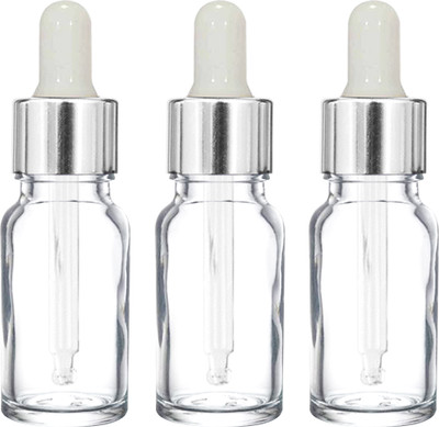 nsb herbals 10 ml Glass Bottle(Pack of 3, Clear, Silver, White)