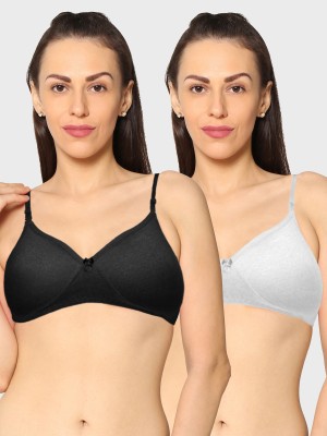 KAVYA Women T-Shirt Heavily Padded Bra(Black, White)