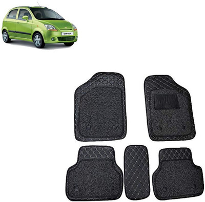 AutoRetail Leather 7D Mat For  Chevrolet Spark(Black)
