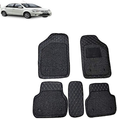 CARNEST Leather 7D Mat For  Toyota Etios Liva(Black)