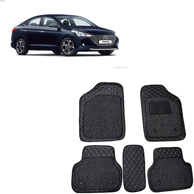 CARNEST Leather 7D Mat For  Hyundai Verna(Black)