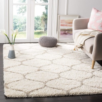 SR Handloom Beige Polyester Carpet(7 ft,  X 5 ft, Rectangle)