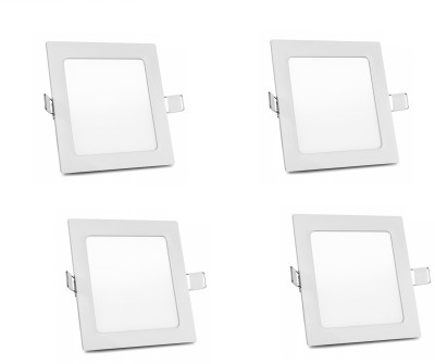 D'Mak 18 Watt Ultra Slim White Led Super Bright Panel Light Square Shape Conceal POP Light (Pack of 04) Recessed Ceiling Lamp(White)