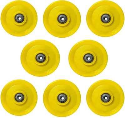 MTU ONLINE STORE Machine Attachments Gym Pulley 4-inch with Inbuilt Bush and Bearing. (Pack of 8) Climbing Pulley(Yellow)