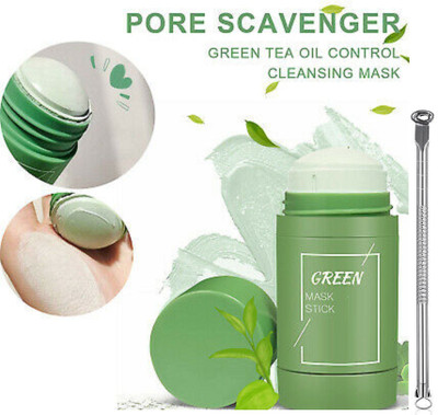 ADJD Blackhead Acne Pimple Remover Tool & Green Tea Purifying Clay Stick Mask Oil Control Anti Acne Eggplant Cleaning Solid Mask For all skin type(2 Items in the set)