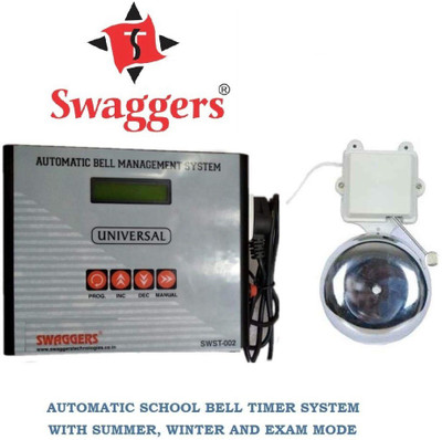 SWAGGERS Electronic School Timer Bell Device with regular,winter and exam mode Programmable Electronic Timer Switch(Grey)