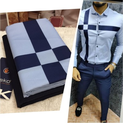 MNC CREATION Polycotton Striped Shirt & Trouser Fabric