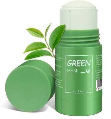 GFSU Green Tea Purifying Clay Mud Stick Mask Oil Control Anti Acne Eggplant Cleaning Solid Mask(40 ml)