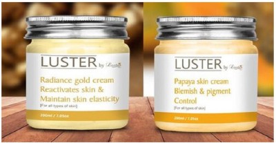 Luster Gold & Papaya Face Cream, Blemish & Pigment Control, Combo Pack(200 ml)