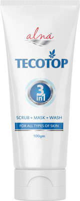 Alna Care Tecotop 3 in 1 Face wash | Scrub - Mask - Wash Face Wash(100 g)