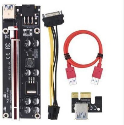 Xsentuals NVIDIA STC PCIe Riser Adapter VER 009S Plus PCI-E 16x to 1x 60 cm USB 3.0 Extension Cable and 4 Pin 6 PinB-SATA Power -Ethereum Mining ETH 16 GB GDDR4 Graphics Card