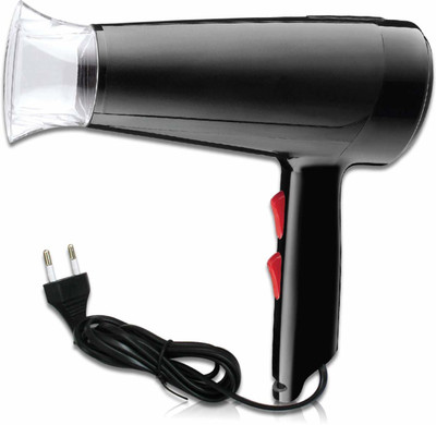 GLOWISH PROFESSIONAL MINI COMPACT DESIGN EASY TO CARRY TRAVEL EASY DUAL AIR HOT & COLD HAIR BLOWER Hair Dryer(1800 W, Black)