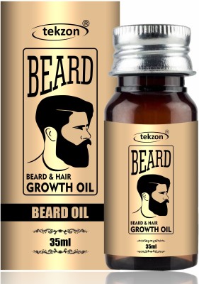 tekzon Beard Hair Growth Oil (Blend of 10 Natural Essential Oils) Hair Oil(35 ml)