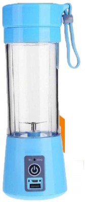 ActrovaX Plastic Portable Electric USB Bottle 4 Blades Blender Hand Juicer(Blue)