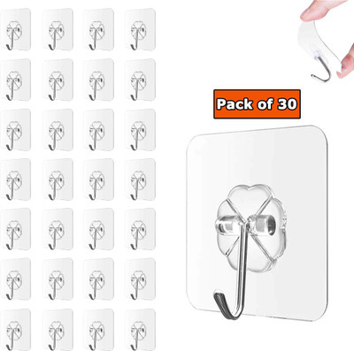 DALUCI Wall Hooks for Hanging Strong Hook 30(Pack of 30)