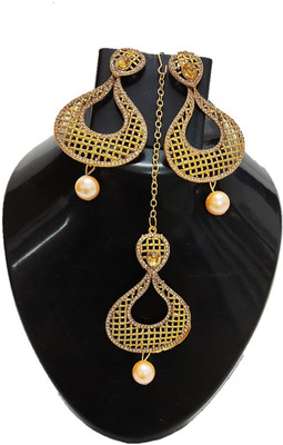 KANDK KREATION Alloy Gold-plated Gold Jewellery Set(Pack of 1)