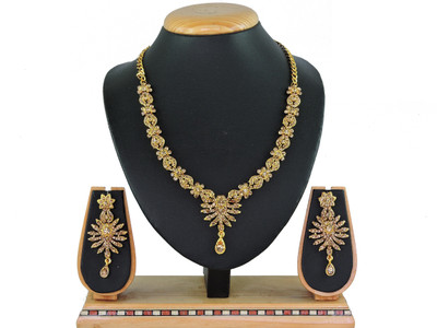 KAHAR CREATION Alloy Gold-plated Gold Jewellery Set(Pack of 1)