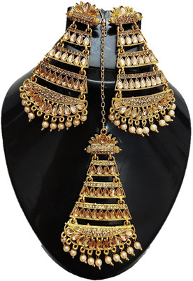 KANDK KREATION Alloy Gold-plated Gold Jewellery Set(Pack of 1)