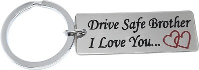 Aura Drive Safe Brother Emotional Message Gift Keyring For Brother Bro Stainless Steel Key Chain