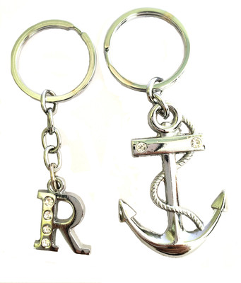 ShopTalk Letter R And Anchor Metal Key Chain