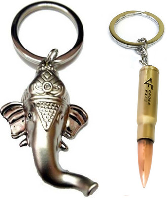 ShopTop ARMY Bullet with Ganesha metal keychain Key Chain