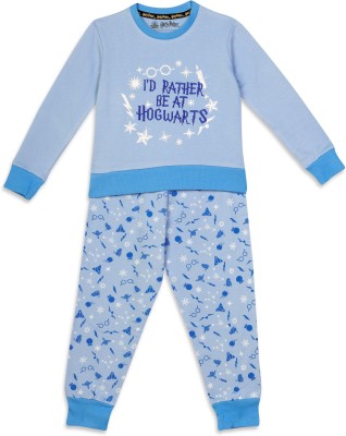 Nap Chief Kids Nightwear Boys & Girls Printed Cotton(Blue Pack of 1)