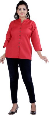 PP COLLECTION Women Solid A-line Kurta(Pink)