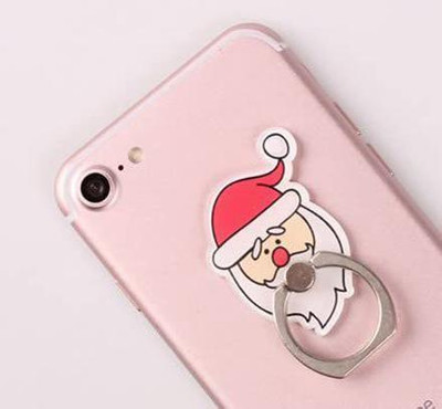 befunky Funky Mobile Phone Ring Grip Holder Stand 360 Degree Rotation with Finger Ring for All Mobile Phone and Tablet (Universal) Santa Claus Mobile Holder