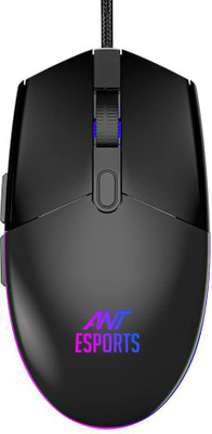 Ant Esports GM 60 Wired Ambidextrous Optical  Gaming Mouse(USB 3.0, Black)