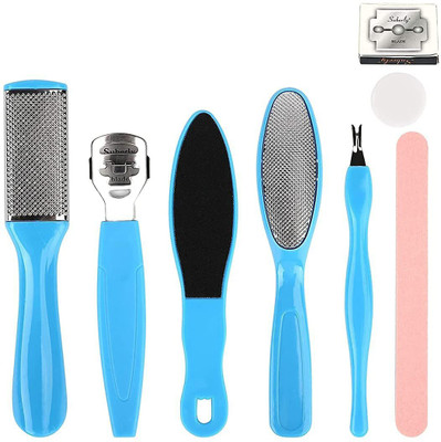 JOTKAPARKASH Manicure Set with 7 Tools with Pedicure Foot File Set Foot Care Tool Pack 2(10 ml, Set of 8)