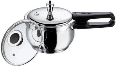 Vinod Cookware 2.5 L Outer Lid Induction Bottom Pressure Cooker(Stainless Steel)