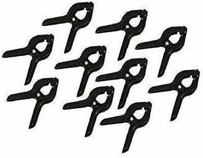 MILLETS NA 4.3 inch Heavy Duty Nylon Clamp Clip(Set of 10, Black)