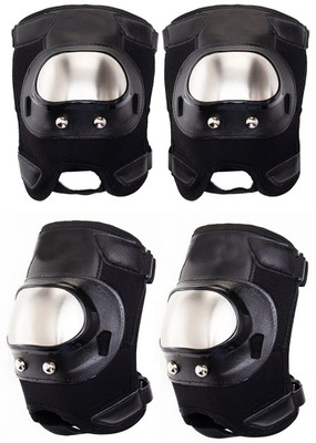 Znee Smart Knee Guard, Elbow Guard Free Black(Pack of 4)